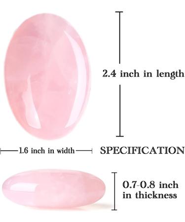 Buy MAIBAOTA 2.4" Rose Quartz Polished Palm Stone - Natural Healing Crystal for Anxiety Relief & Meditation - 1 Pc - Buy Online on GoSupps.com
