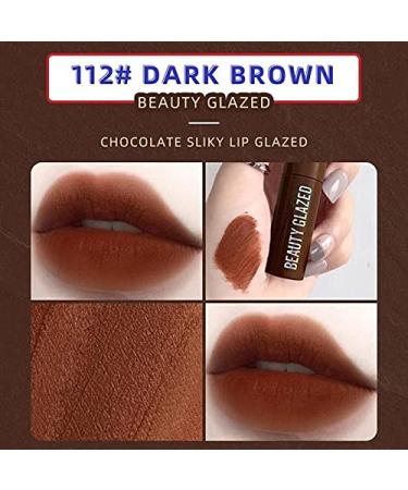 Buy Beauty Glazed Chocolate Lipstick - Waterproof Matt Lip Glaze in Dark Brown | Sexy Red Lips Makeup - Buy Online on GoSupps.com