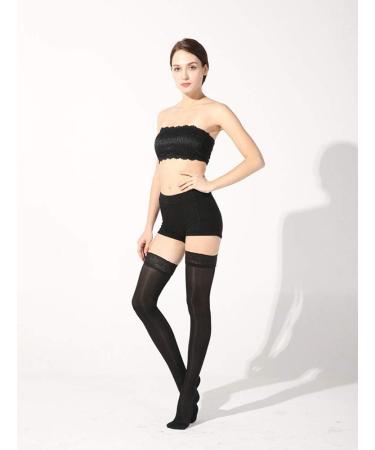 Keephen Thigh High Compression Stockings for Women & Men - 23-32 mmHg Medical Graduated Support for Varicose Veins Edema & Shin Pain | Black L - Buy Online on GoSupps.com