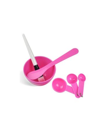 4 in 1 Pink Facial DIY Skin Care Mask Set - Mixing Bowl Stick Brush & Spoon for Perfect Skincare - Buy Online on GoSupps.com