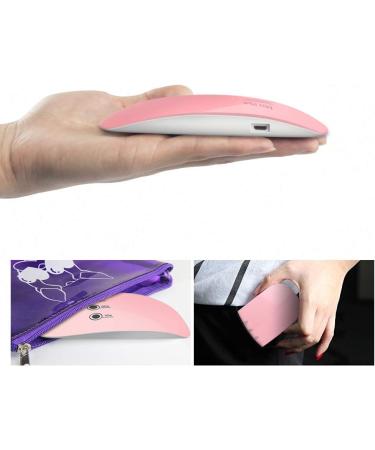 Portable UV LED Mini Nail Lamp for Gel Nails - Pink | 45s/90s Timer Setting & USB Cable Included - Buy Online on GoSupps.com