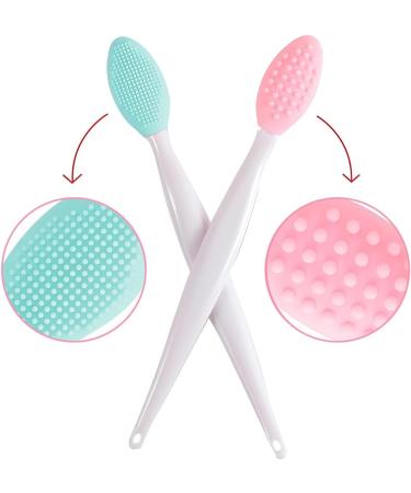 SculptZen 2 Pcs Soft Silicone Exfoliating Lip Scrub Brush Double Sided Cleaning Nose Blackhead Lip Brush Deep Cleansing Lip and Nose Brush Tool Portable Small Lip Brush for Home Travel - Buy Online on GoSupps.com