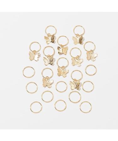 20PCS Hair Beads For Women Braids Jewelry For Hair Dreadlocks Accessories Metal Gold Silver Clips Cuffs Coils Shells Rings For Hair Braiding Beard Decoration one color D - Buy Online on GoSupps.com