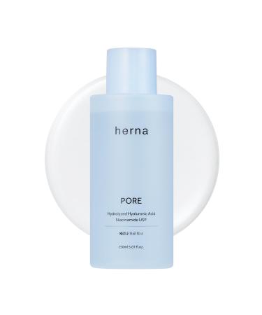 Herna Hydrating Pore Toner with Hyaluronic Acid, Niacinamide & Botanical Oils, Gentle PHA Care for Smooth, Radiant Skin, 150 mL (5.07 fl oz)