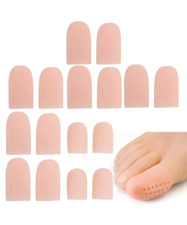 Big Toe Protectors 8 Pairs Breathable Gel Toe Protectors Toe Guards for Reduce Friction Washable Toe Sleeves for Protect Ingrown Toenails Toe