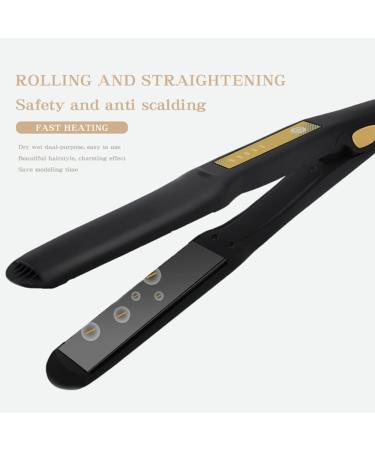 2-in-1 Hair Straightener & Curler - Tourmaline Ceramic Digital Flat Iron with 5 Temp Settings & 30s Instant Heat - Buy Online on GoSupps.com