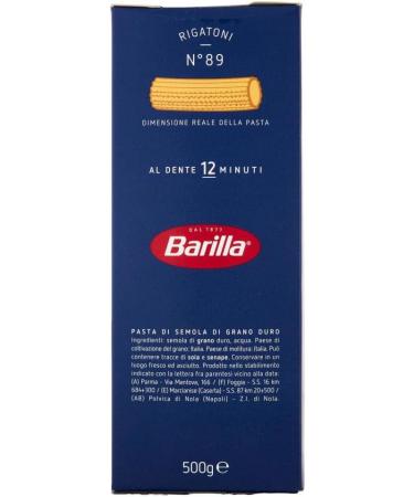  Italian Gourmet E.R. Pack of 10 Barilla Rigatoni pasta no. 89 100% Italian noodles 500g + Italian gourmet polpa 400g - Buy Online on GoSupps.com
