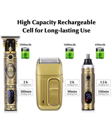 Bestauty 3-in-1 Men's Hair Trimmer & Foil Shaver Kit | Cordless Rechargeable Electric Shavers with Nose Trimmer and 4 Guide Combs | Washable Blades for Easy Cleaning - Buy Online on GoSupps.com