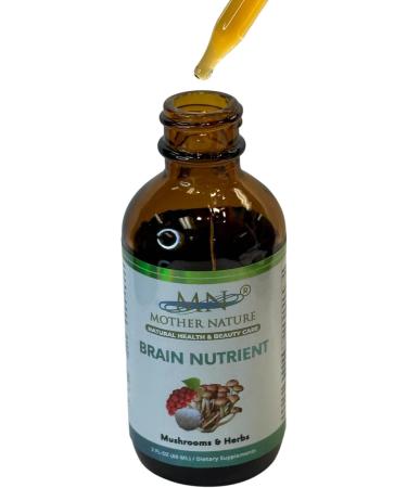 Mother Nature Brain Nutrient (Centella asiatica) Mushrooms & Herbs Liquid Extract - 1000mg - 2 oz - Made in USA - Buy Online on GoSupps.com