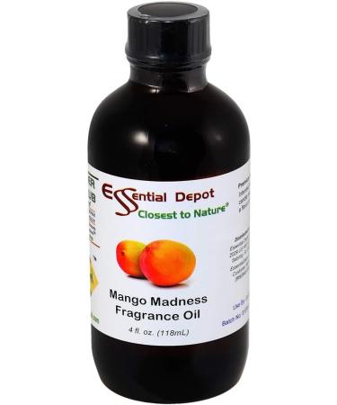 Mango Madness Fragrance Oil - 4 oz - Supplied in 4 oz. Amber Glass Bottle with Black Phenolic Cone Lined and Safety Sealed Cap. - Buy Online on GoSupps.com