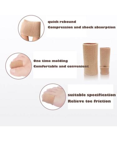 Silicone Gel Toe Tubes Sleeves (5 Pcs) - Cuttable, Elastic Fabric, Toe Sleeve Protectors for Pain Relief, Corns, Calluses, Blisters, Hammertoes - Men & Women (1 Diameter) - Buy Online on GoSupps.com