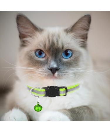 Hepplly 6-Pack Reflective Cat Collars - Quick Release Kitten Collars with Bells in Fluorescent Green | International Shipping Available - Buy Online on GoSupps.com