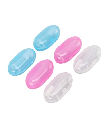 6-part baby finger brush set for teeth safe and gentle silicone finger toothbrush for the oral care of infants-correct cleaning of teeth and gums for