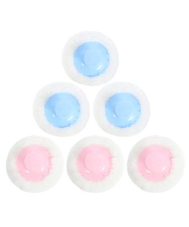 Toyvian 6pi ces Houppette Poudre et Douce pour Corps Visage et Maquillage Applicateur Lavable Pratique pour Femme et Gar on Fille