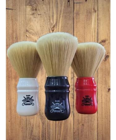 BA-BO M&R Shaving Brush White | Premium Shaving Brush for Men | Ideal for Barbers Salons and Home Use - Buy Online on GoSupps.com