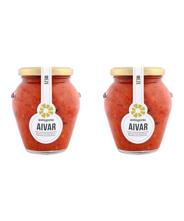 Pelagonia Aivar - A fruity spicy dip made of roasted red peppers and roasted eggplant 1x 314g (pack with 2) 314 g (2 -pack)