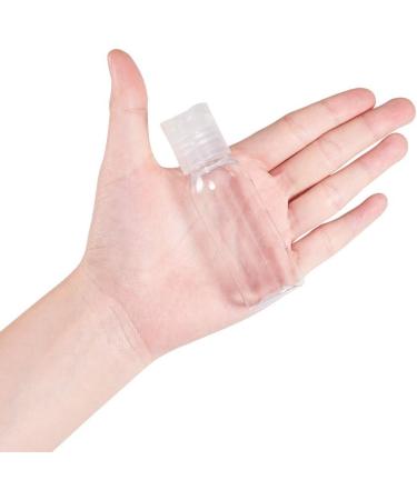 BENECREAT 24 Pack 30ml Transparent Plastic Air Flight Travel Bottles with Clear Disc Cap for Toiletries Shampoo Cosmetic Liquid Clear Cap 30ml - Buy Online on GoSupps.com