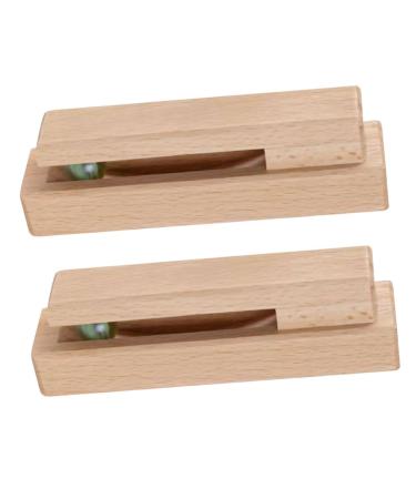 Alipis Wood Towel Hook 2pcs Solid Wood Towel Rack Hooks Wood Hook Rack Wooden Towel Rack Hook up Glass Cleaning Cloth 13.50X3.00X2.00CM As Shown