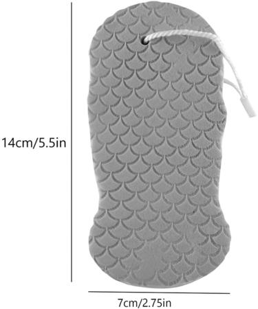 2PC Exfoliating Bath Sponge for Shower - Super Soft Body Scrubber for Adults & Children - Reusable Spa Massage Exfoliator - Dead Skin Remover - Grey - Buy Online on GoSupps.com