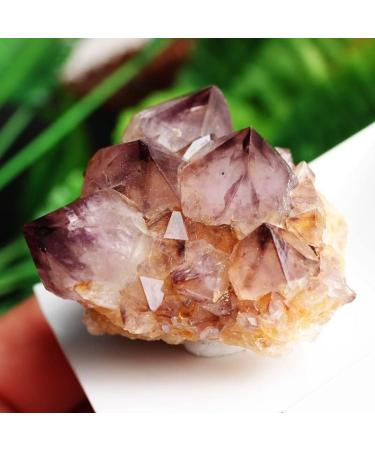 Home Natural Crystal Purple Quartz Crystal Cluster Home Decor Raw Stones and Minerals Full of Texture 6-7cm Purple - Buy Online on GoSupps.com