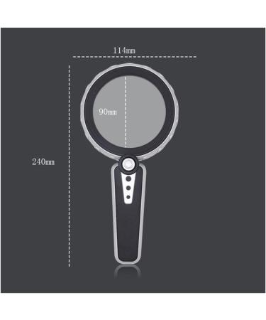 30X HD Reading Magnifying Glasses 3 Lighting Modes 12 LED Handheld Magnifying Glass High Power Lighted Magnifier for Repair Coin (Silver Black) - Buy Online on GoSupps.com