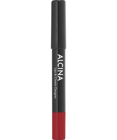 ALCINA Lips & Cheeks Designer red - Highly pigmented color with a velvety matte finish - 2-in-1 pen: lipstick and rouge in one