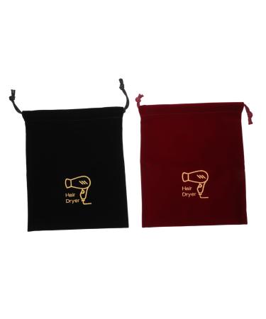 OHPHCALL 2 Pcs Storage Bag Travel Hairdryer Hair Styling Tool Bag Hair Dryer Travel Bag Blower Bags Fabric