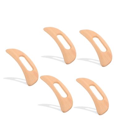 Beavorty 5st Health Wellness Considerproof Guasha board Massage Schaber made of wooden neck massage device Wear-resistant massage shaver Reusable massage device care scratch board stock 19.5x7.5cmx5PCs as shown 2x5stk