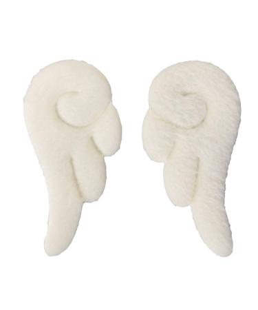 Lurrose 1 Pair of Angel Wings Hair Clip Plush Angel Wings Hair Clips Cartoon Hair Barrettes Cosplay Accessories for Girls Women (White)