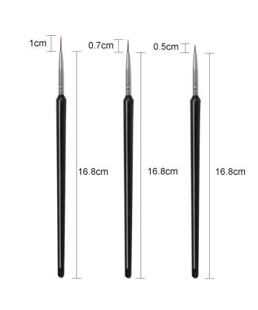 Olakin Nail Design Brush Set | 3 Professional Fine Brushes & Nail Polish Pens for DIY Nail Art - International Shipping Available - Buy Online on GoSupps.com
