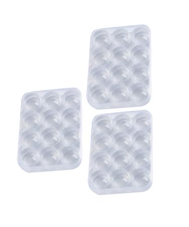 Ipetboom 3 Sets Nail Storage Nail Bead Organizer Small Clear Container Nail Decorations for Nail Art Nail Art Tools Rhinestone Trim Earrings Organizer Nail Beads Manicure Tools Jewelry Pvc