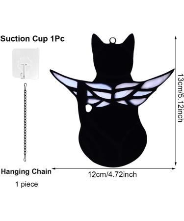 Angel Cat Memorial Ornaments Cat Suncatcher Window Hanging Pet Memorial Statue Cat Lovers Gifts Ornaments Pet Memorial Sympathy for Cat Lovers(Black) - Buy Online on GoSupps.com