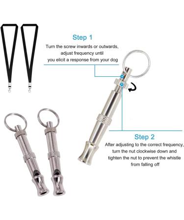 Buy Gheart Ultrasonic Dog Whistle - Adjustable Frequency Training Tool | Professional Silent Dog Whistle with Lanyard - 2 Pack for Effective Dog Training - Buy Online on GoSupps.com
