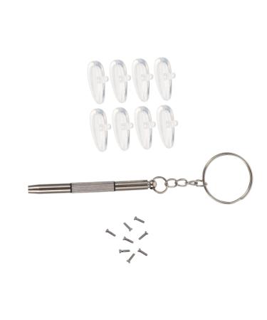 Healeved sunglasses 1 set tool for the glasses repair Rotelable nose pads silicone-nose pads for sunglasses-tool repair set glasses repair set with accessories Mini stainless steel