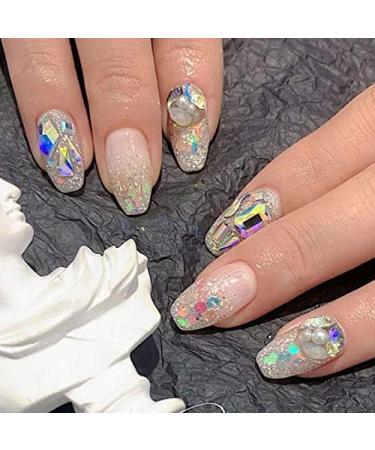 Yzzseven 1000 Special-Shaped Diamonds Mix 20 Styles Flatback Rhinestone Crystals 3D Decorations Flat Back Stones Gems Set +Tweezers + Drill Pen - Buy Online on GoSupps.com