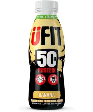 UFIT High Protein Milkshake Banana 8x500ml - Buy Online on GoSupps.com