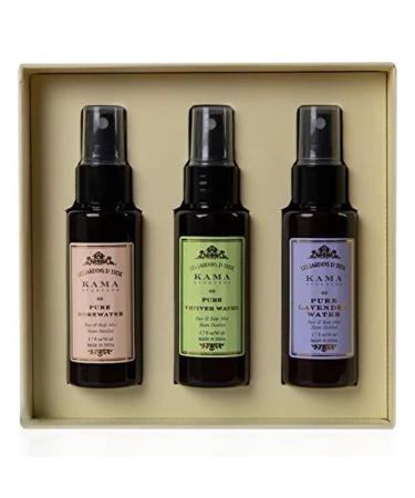KAMA AYURVEDA Pure Mist Box - Rose Lavender & Vetiver Water Facial Toner Mist - 200ml - PH Balancing & Pore Treatment
