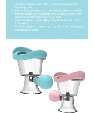 Transparent Washer Relieve Eye Fatigue Dry Squeeze Silicone Eye Cup Pink - Buy Online on GoSupps.com