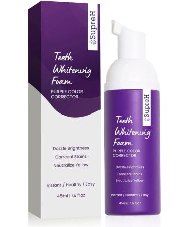 Purple Toothpaste for Teeth Whitening: Best Color-Correcting Foam Toothpaste for Stain Removal - Sensitive Teeth Brightening & Non-Peroxide Whitening - for Adults 1.5 fl oz (2 Pack) 1.5 Fl Oz (Pack of 2)