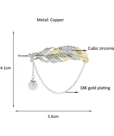 Pin Jewelry Gifts for Women Ladies Fashion Accessories Ladies Elegant Chain Brooch Wedding Banquet Party Brooch Brooches & Pins - Buy Online on GoSupps.com