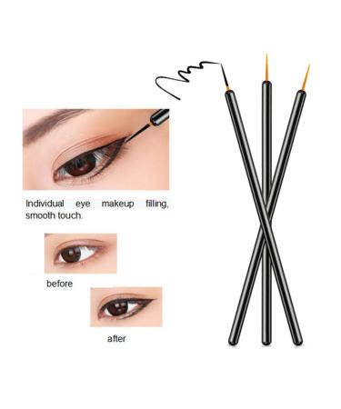 AKOAK 100 Pcs Disposable Eyeliner Brush - Black Handle Fine Applicator for Liquid Eyeliner & Lash Extensions - Buy Online on GoSupps.com