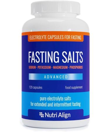 Nutri-Align Fasting Salts Electrolytes Advanced 120 Capsules | Sodium Potassium Magnesium Phosphorus | Pure Fasting Electrolytes | Sugar Free & Filler Free
