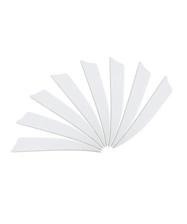 Letszhu Archery Arrows Feather Fletching 4 Inch Real Turkey Vanes for Hunting Target Shooting (25 Pack) White