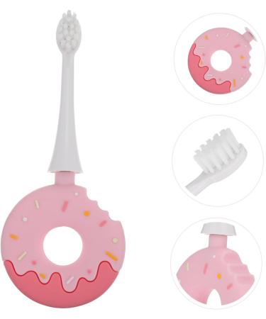 GLEAVI Pink Children's Toothbrush - Soft Silica Gel Donut Design for Gentle Tooth Cleaning (1 Pack) - Buy Online on GoSupps.com