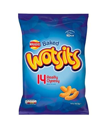 Walkers Wotsits De Walkers Truly Snacks 14 x Cheese 16.5 g (Pack of 2)