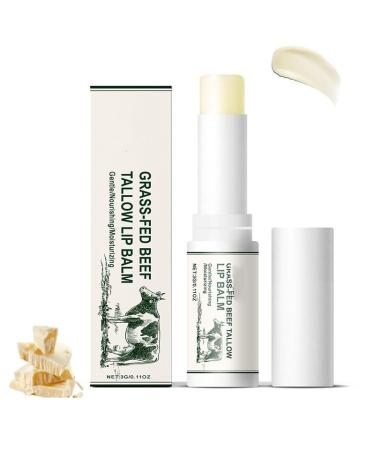 Beef Tallow Lip Balm Beef Tallow for Skin Tallow Lip Care Hydrating Moisturizer Grass Fed Tallow Balm Lip Cream Soothes Chapped Dry Lips Natural Hydrating for Sensitive Skin