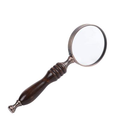 10x Handheld Magnifier Ebony Handle Old Man Reading Book Map Gift Metal Hd Magnifing Glass Made in China