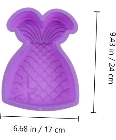 OUNONA 2pcs Mermaid Cake Mold Mini Candy Broiler Pan for Oven Mermaid Tail Ice Mold Butter Molds Oven Baking Tool Silicone Soap Mold Candy Mold Fishtail Baking Tools Silica Gel 24X17X4CMx2pcs Random Colorx2pcs - Buy Online on GoSupps.com