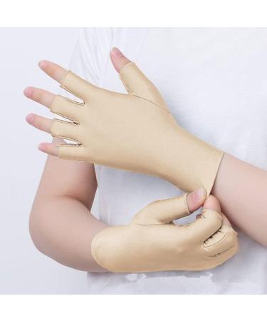 Sunfairy Skin Tone UV Protective Gloves - Gel Nail Professional Anti-Ultraviolet Fingerless Gloves for Hand Protection - Buy Online on GoSupps.com