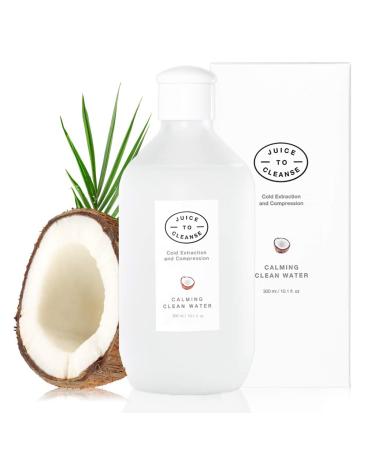 Calming Clean Water 300ml (10.1 fl.oz.) - Natural Micellar No Wash Makeup Cleansing Water EWG Green Formula Hypoallergenic Cleanser Removes Sebum & Impurities Vegan Paraben Free